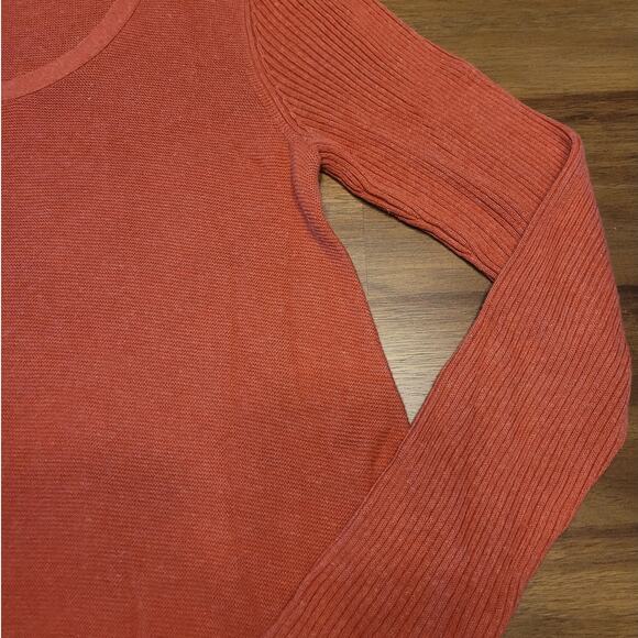 Eileen Fisher Coral A-Line Tunic Dress Sz S Linen Blend Stretch Knit EUC - Picture 8 of 9